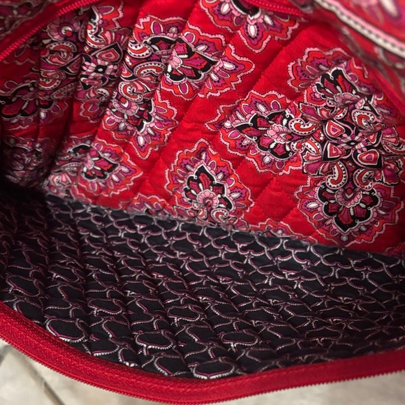 Vera Bradley Red and Pink Patterned Large Duffel Bag - Picture 4 of 13